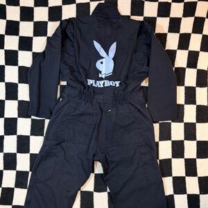 key workwear navy blue playboy overalls size medium short
